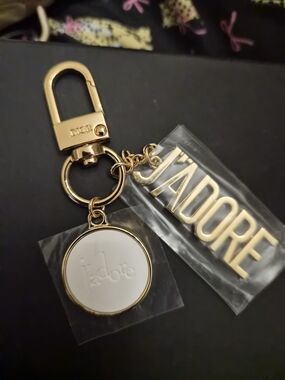 Dior J'Adore Gold Logo Keychain
